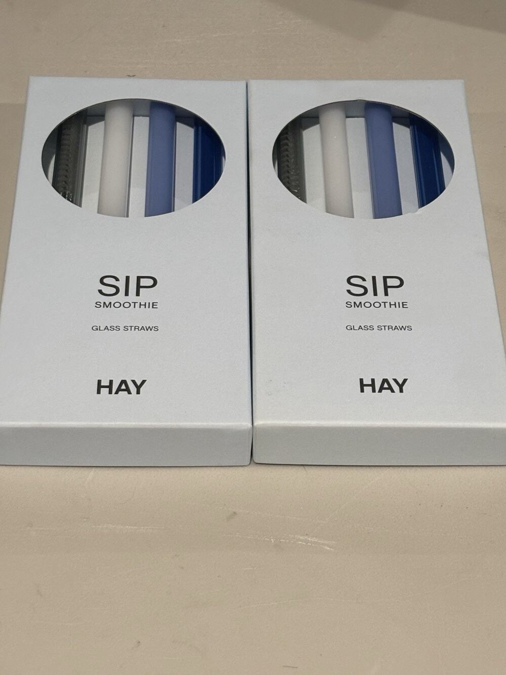 HAY Handmade Eco Friendly Reusable Glass Smoothie Sipping Straw Set